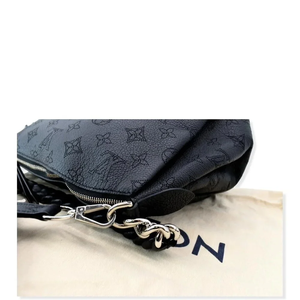 LOUIS VUITTON Babylone Monogram Mahina Leather Chain Shoulder Bag Black - Picture 6 of 12